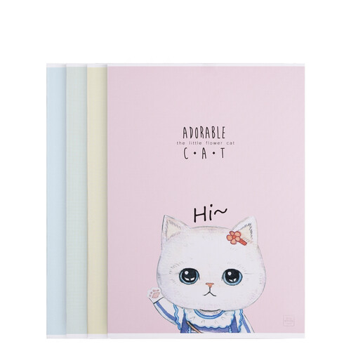 齐心(comix)12本装 A5/40张缝线软抄本学生笔记本子文具记事本错题本 CFA540-1 可爱猫系列