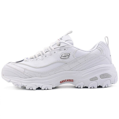 斯凯奇（Skechers）运动休闲鞋 D'LITES系列时尚绑带厚底增高11931 白色/蓝色/红色/WNVR 37
