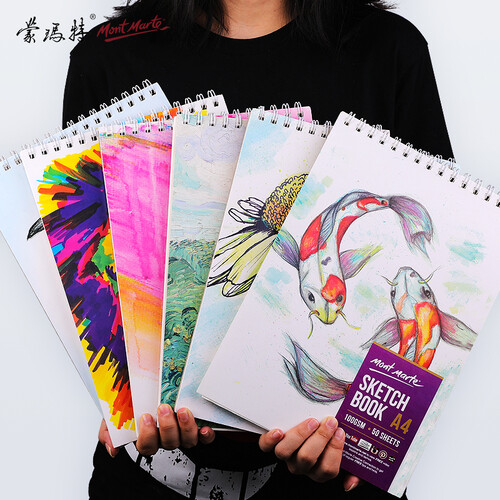 澳洲蒙玛特 Mont Marte 50页厚A4素描本 速写本手绘图画本学生儿童8开8k彩铅美术纸本 MSB0085B