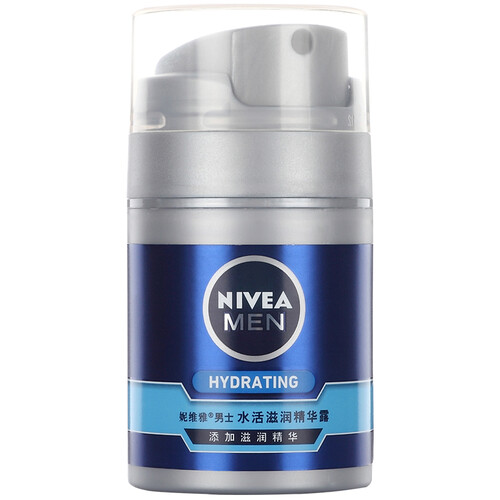 妮维雅（NIVEA） 男士润肤霜 多用途保湿霜 德国进口蓝罐铁盒长效补水保湿滋润面霜脸油 水活滋润精华露50g
