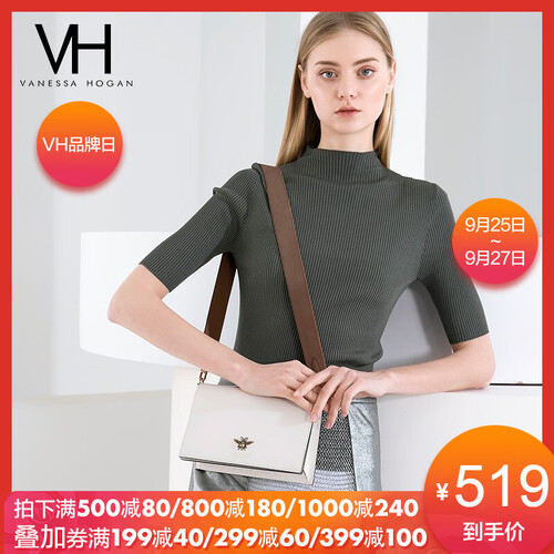 VH女士斜挎包2019新款真皮奢侈品女包时尚牛皮ck单肩包韩版轻奢送女友小方包潮流蜜蜂宽肩带背包女 白色