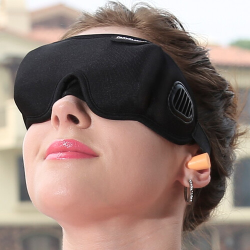 商旅宝 眼罩 睡眠男女遮光睡觉午休护眼罩3D透气耳塞 黑色 升级版(配送耳塞)