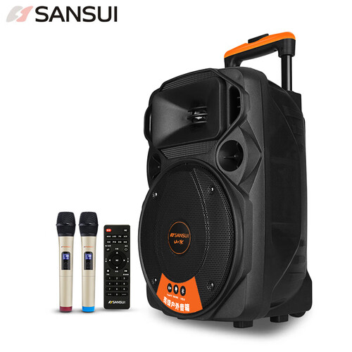 山水（SANSUI）MK15-08 广场舞音响音箱户外移动便携式拉杆蓝牙播放器 旗舰版