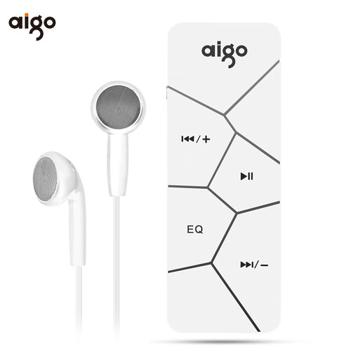 爱国者（aigo）mp3播放器 MP3-103 迷你音乐播放器 mp3学生 无损高音质跑步运动型 时尚轻质 8G内存 白色
