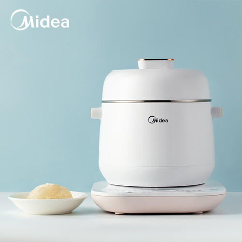 美的（Midea）燕窝炖盅 电炖锅 隔水炖 陶瓷内胆 煲汤养生煲 家用智能24h预约 0.8L容量 WBZS0801F