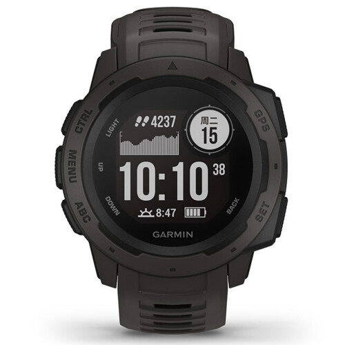【京选尚品X佳明】佳明 GARMIN 时尚手表 instinct本能石墨灰 GPS蓝牙多功能跑步智能运动表心率防水军表