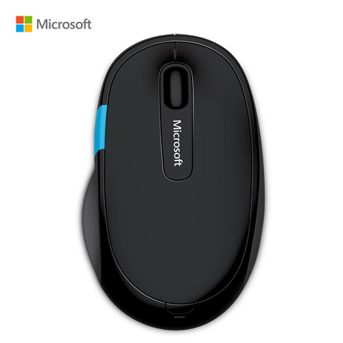 微软（Microsoft）Sculpt 蓝牙鼠标 无线办公鼠标 舒适滑控 黑色 自营