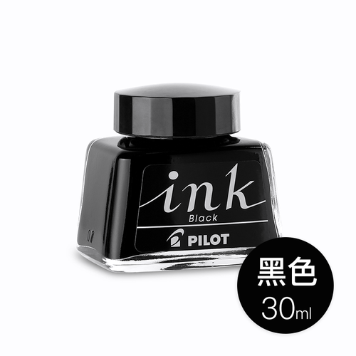 百乐（PILOT） 日本进口钢笔墨水彩色墨水非碳素不堵笔墨胆旋转式吸墨器上墨器 INK-30黑色