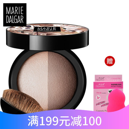 玛丽黛佳（MARIE DALGAR） 玛丽黛佳光影戏法立体修容粉高光阴影鼻影暗影V脸修饰脸型细腻服帖 01#柔光金