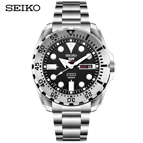 精工（SEIKO）手表 日本原装进口SEIKO5号运动系列自动/手动上链防水夜光水鬼自动机械男表SRP599J1