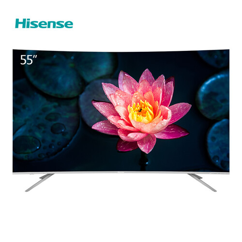 海信（Hisense）HZ55E6AC 55英寸 4K曲面 超薄全面屏 人工智能液晶电视机（银色）