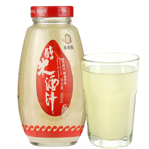 米婆婆孝感米酒汁480ml*1瓶玻璃瓶月子米酒湖北特产