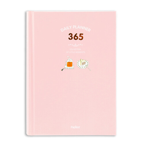 kinbor自填式彩页日程记事本子/365天计划本/手帐本 粉KGY21201