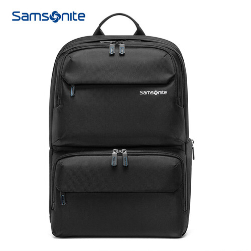 新秀丽电脑包15.6英寸男女双肩背包书包 Samsonite 商务背包旅行包36B 黑色