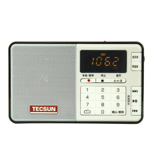 德生（Tecsun）Q3迷你插卡音箱调频立体声老年人收音机MP3播放器袖珍式广播录音机数码音频播放器 蓝色 标配