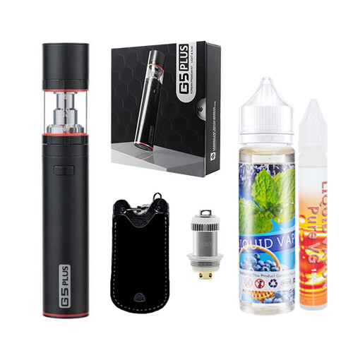 格林韵达GS电子烟套装正品新款G5 Plus口感型大烟雾蒸汽烟水烟飞行员电子烟 七夕节礼物 G5Plus升级版黑色