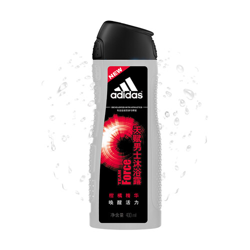 京东超市阿迪达斯(Adidas)男士天赋沐浴露400ml 持久留香控油清凉舒爽 特有木质香 不含皂质
