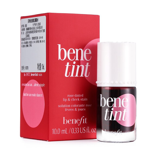 benefit贝玲妃玫瑰胭脂水 唇彩腮红唇颊两用10ml(腮红、口红)