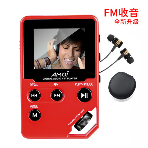 夏新（AMOI） C10mp3音乐播放器 hifi无损播放器高清无损发烧高音质mp4迷你便携式随身听 红色内存8GB+HIFI高音质耳机+送无损音乐