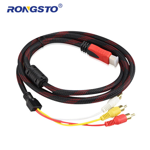 荣视通（RONGSTO） hdmi转av高清转换器1080p老电视机大麦盒子机顶盒转接线 B款HDMI转AV转换线 高清DVD专用线1.5米