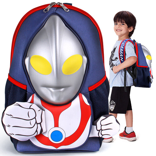 京东超市奥特曼正版儿童书包男生女生 幼儿园书包 小学生书包男 3D款ZN-02蓝色(幼儿园-3年级)