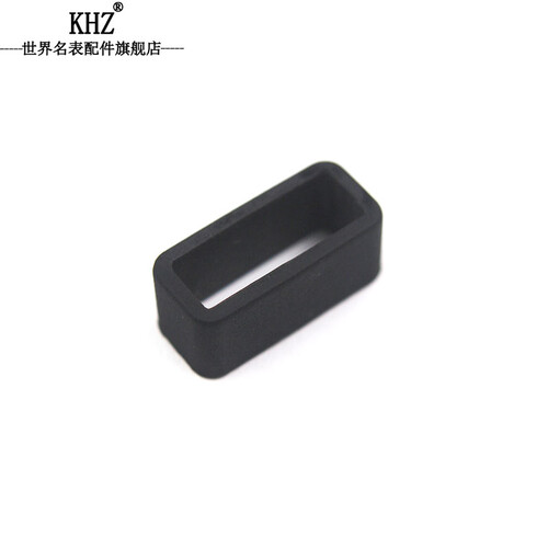 手表配件硅胶表带活动圈 胶表环 表圈 表扣 活动环 橡胶表手表带圈扣 黑色 20mm