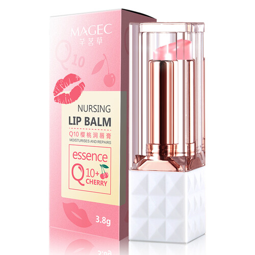 【可以吃的唇膏】芊茗草韩国樱桃Q10修护润唇膏唇膜男女无色 淡化唇纹保湿滋润补水去死皮角质 润唇膏