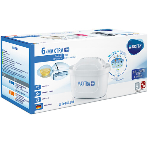 碧然德（BRITA）多效滤芯 家用净水壶过滤水杯 净水器 Maxtra标准版滤芯 6枚装