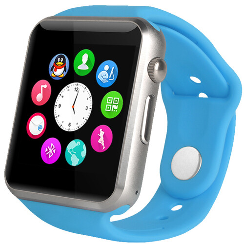 智力快车触屏儿童智能定位电话手表 儿童电话手表 培养小天才男孩女孩学生防水表带 天空蓝(三代定位版+16G卡)