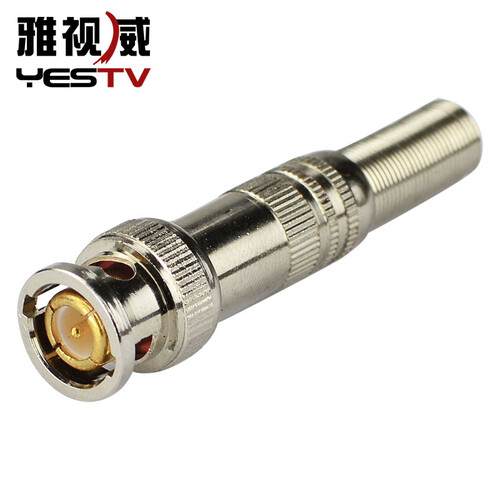 雅视威（YESTV）监控摄像头接头BNC接头Q9免焊接 视频线接头全铜内芯抗干扰传输快 BNC-E免焊接 20个装