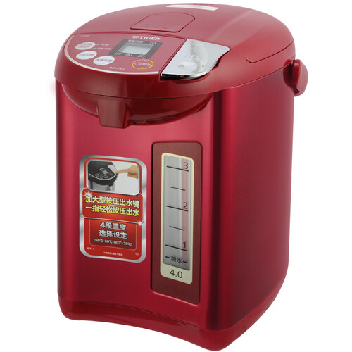虎牌（TIGER） 日本原装进口电热水瓶 虎牌电热水壶   PDU-A40C 4.0L 红色R