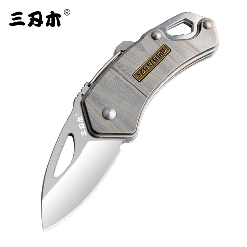 三刃木4077系列户外随身折叠刀野营工具战术防身小刀野外军刀多功能自驾野外多功能 4077MUC-SBE2
