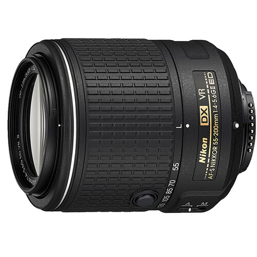 尼康/Nikon DX格式 APS-C单反相机镜头 变焦镜头 AF-S 55-200 VR II镜头