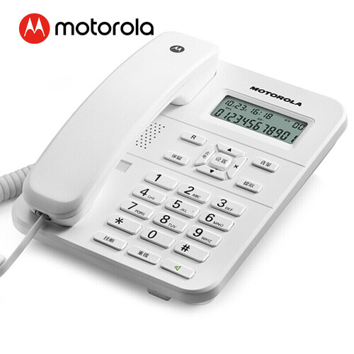 京东超市摩托罗拉(Motorola)电话机座机 固定电话 办公家用 免电池 免提 欧式时尚CT202C(白色）