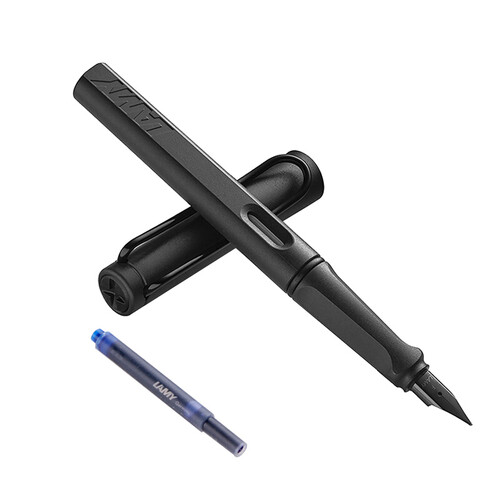 海囤全球凌美（LAMY） lamy凌美钢笔套装礼盒办公签字笔 德国原装学生墨水钢笔男女狩猎者系列 磨砂黑-F笔尖 吸墨器另拍