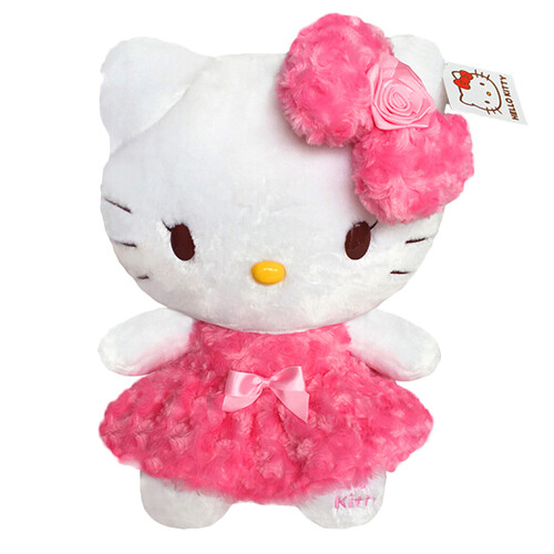 京东超市Hello Kitty凯蒂猫毛绒玩具娃娃玩偶猫咪布偶抱枕公仔送女友女生女孩生日礼物S-1玫瑰KT22厘米