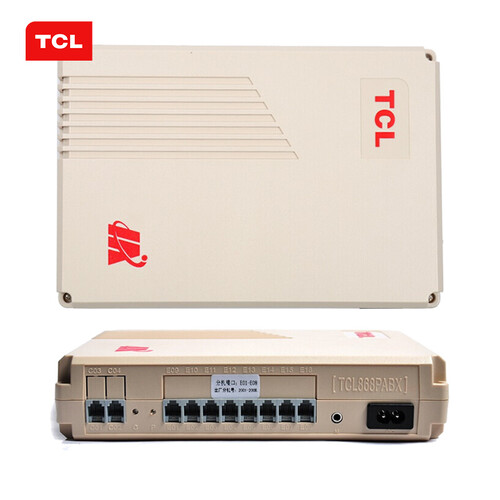 TCL 集团程控电话机交换机 2进8出 2次来显 总机内部分机弹性编码 转接 语音导航 企业酒店商用 208BK