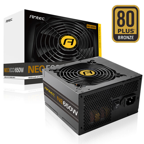 安钛克(Antec)NEO650铜牌半模组 台式机电脑主机机箱电源650W（6万好评NEO系列/日系电容/静音风扇/3年换新）