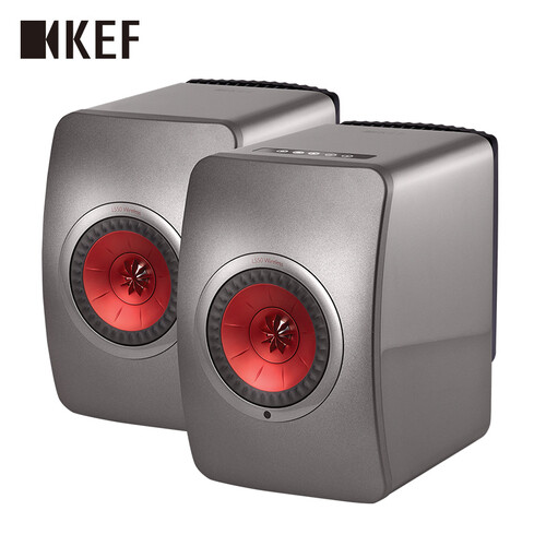 KEF LS50 Wireless 高保真有源数字音响 立体声发烧HiFi蓝牙音箱 电脑/音乐低音炮扬声器 钛金灰