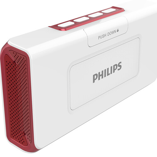 飞利浦(PHILIPS)DLP8082 商务精英 蓝牙音音响/插卡音箱 电话会议扬声器 移动电源充电宝 红色