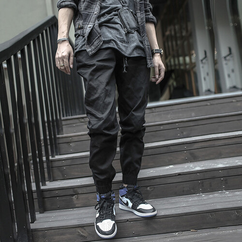 ENSHADOWER 隐蔽者三代慢跑束脚裤迷彩潮男休闲裤修身缩收工装小脚运动长裤  潮牌新品 黑色 L