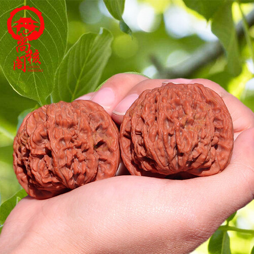 尚核阁（SHANGHEGE） 文玩核桃狮子头虎头官帽四座楼满天星南疆石磨盘野生手把件精品配对 随缘精品~