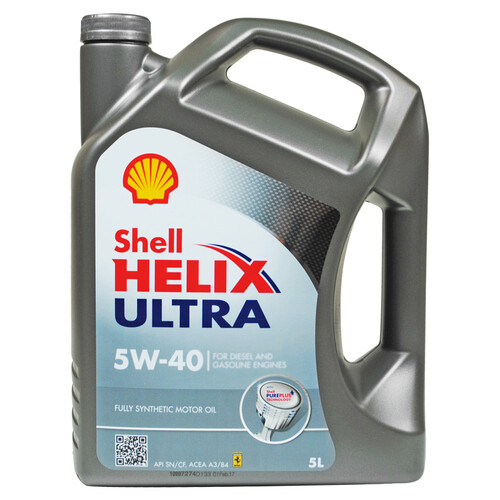 海囤全球欧洲进口 壳牌(Shell) 超凡喜力全合成机油 Helix Ultra 5W-40 A3/B4 SN 灰壳 5L/桶