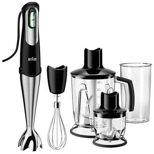 海囤全球博朗(BRAUN) MQ745德国手持式料理棒 电动多功能绞肉碎冰料理机 黑色 无级变速