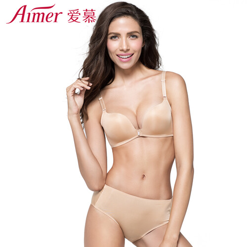 爱慕女士内裤纯色简约舒适柔软中腰平角性感内裤女恋上AM23JD1 肤色 165