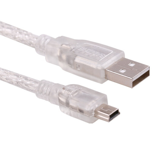 山泽（SAMZHE） USB2.0转T型5针迷你口高速传输数据线 1.5米UK-9002