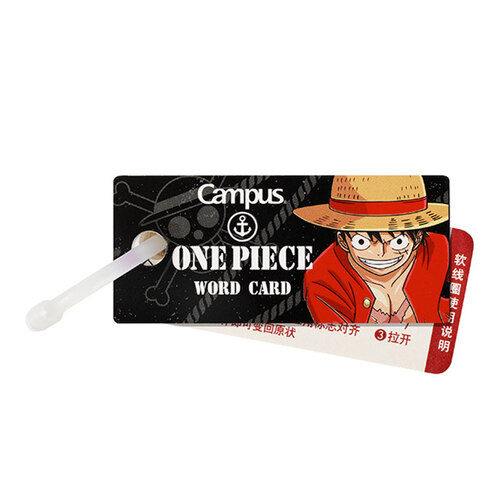 日本国誉（KOKUYO）航海王ONE PIECE限定黑Campus软线圈单词卡WSG-TGP01-1