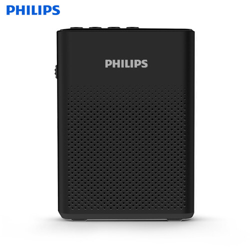 飞利浦(PHILIPS)SBM200 便携式扩音器 小蜜蜂插卡音箱 扩音喇叭 大功率教学专用教师导游话筒 播放器  黑色
