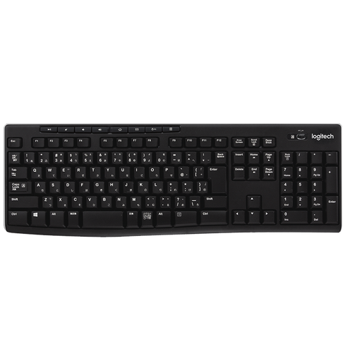 京东超市罗技（Logitech） K270无线键盘多媒体全尺寸便捷舒适键盘无线笔记本台式机办公家用 黑色