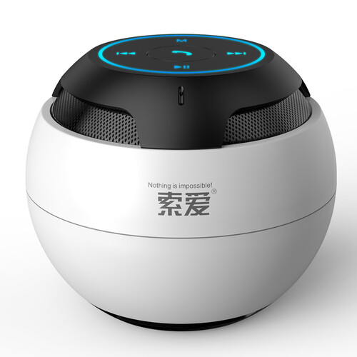 索爱（soaiy） S-35 蓝牙音箱 手机电脑低音炮音响 手机车载播放器 户外便携插卡迷你小音响 珍珠白